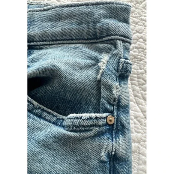 Mother Women’s High Waisted Rider Ankle Fray Jeans in Fish Out of Water Size 32 - Picture 12 of 16